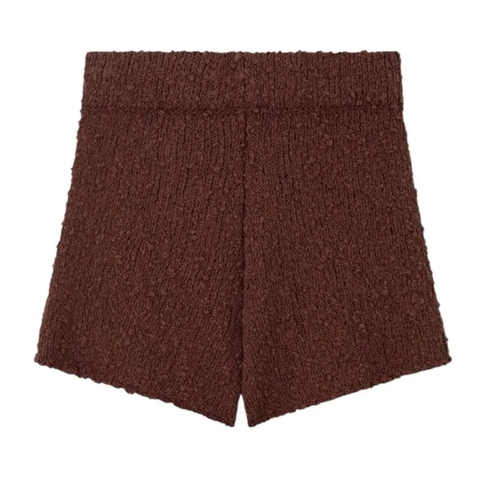 Zulu & Zephyr Plum Boucle Knit Short Size 0-2 (NWT)